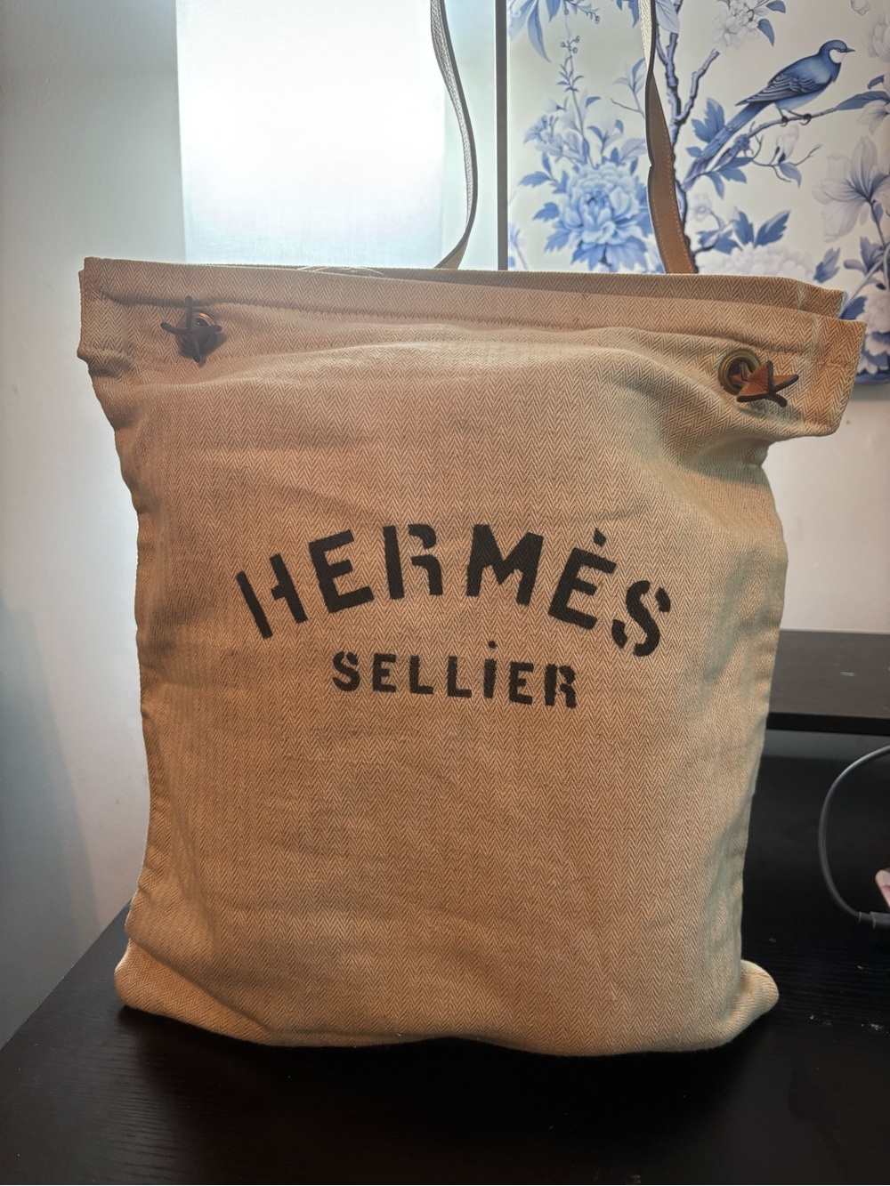 Authentic Hermès Aline GM Canvas Shoulder Bag – Very Good Condition